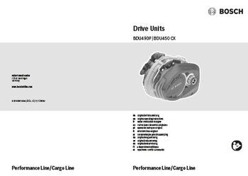 Bosch Performance , Cargo Motors BDU4xx