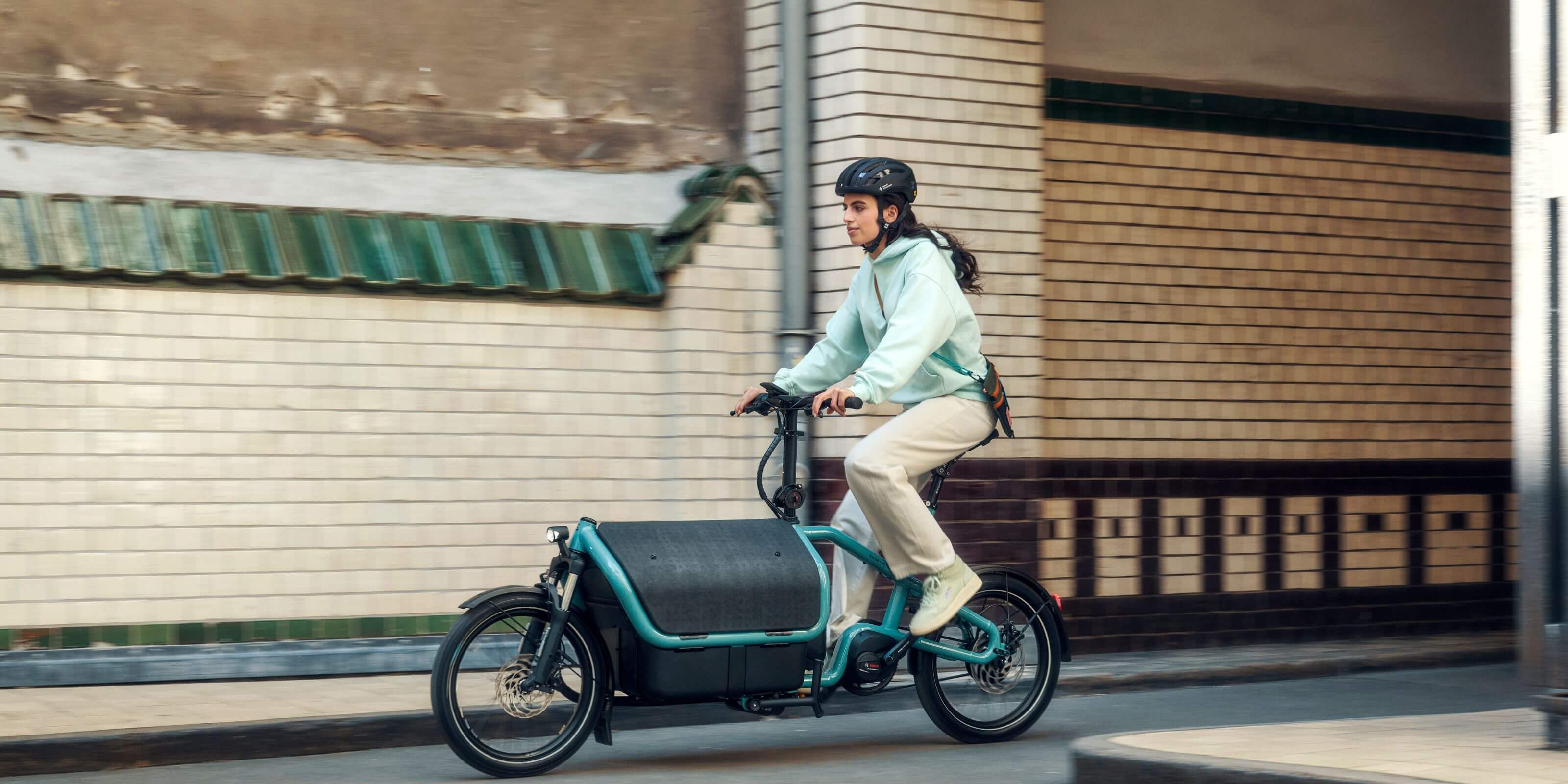 Riese Muller Carrie 2 compact electric cargo bike for urban riding in Canada