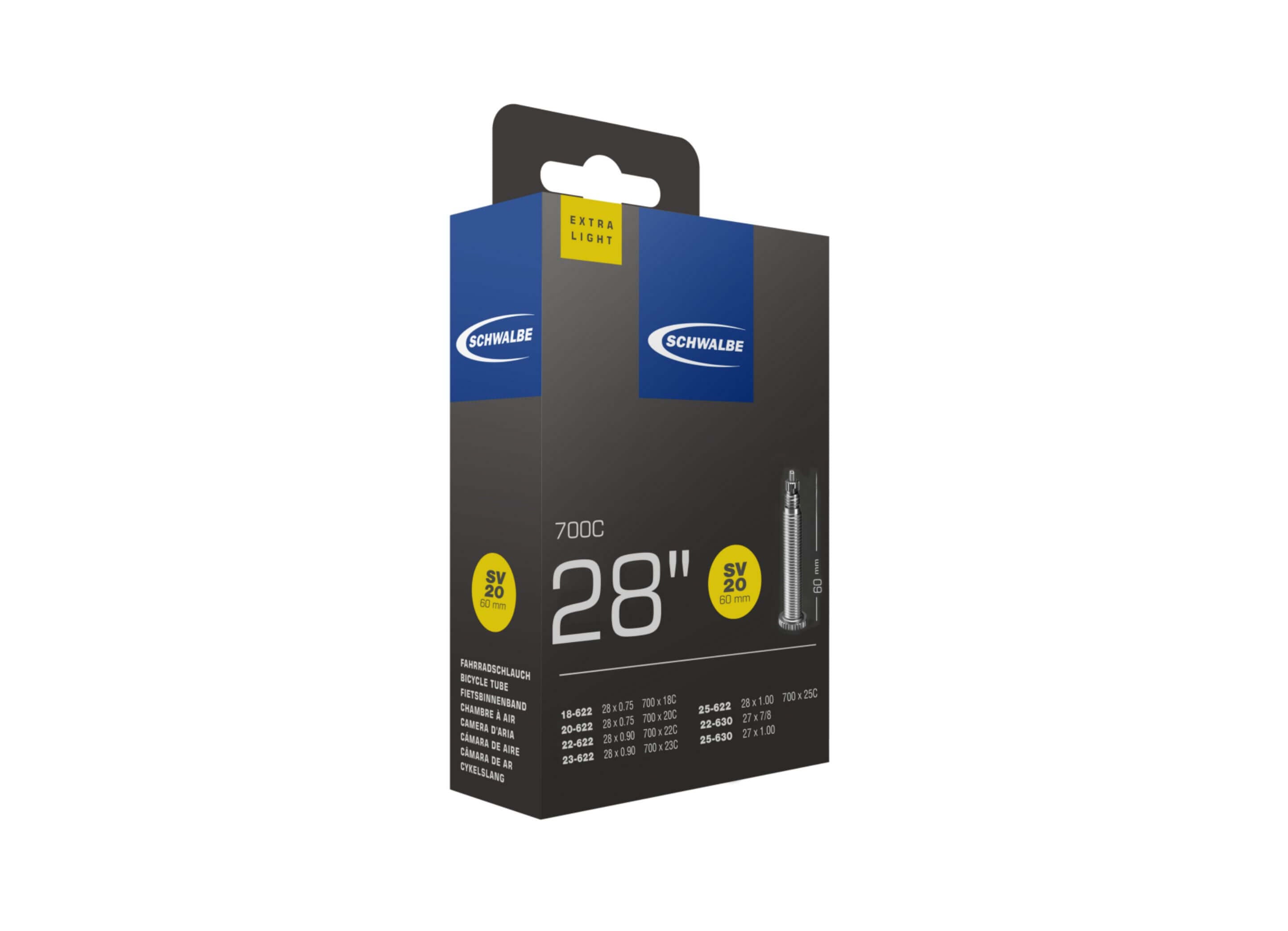 Schwalbe Inner Tubes SV20-Extra Light-60MM