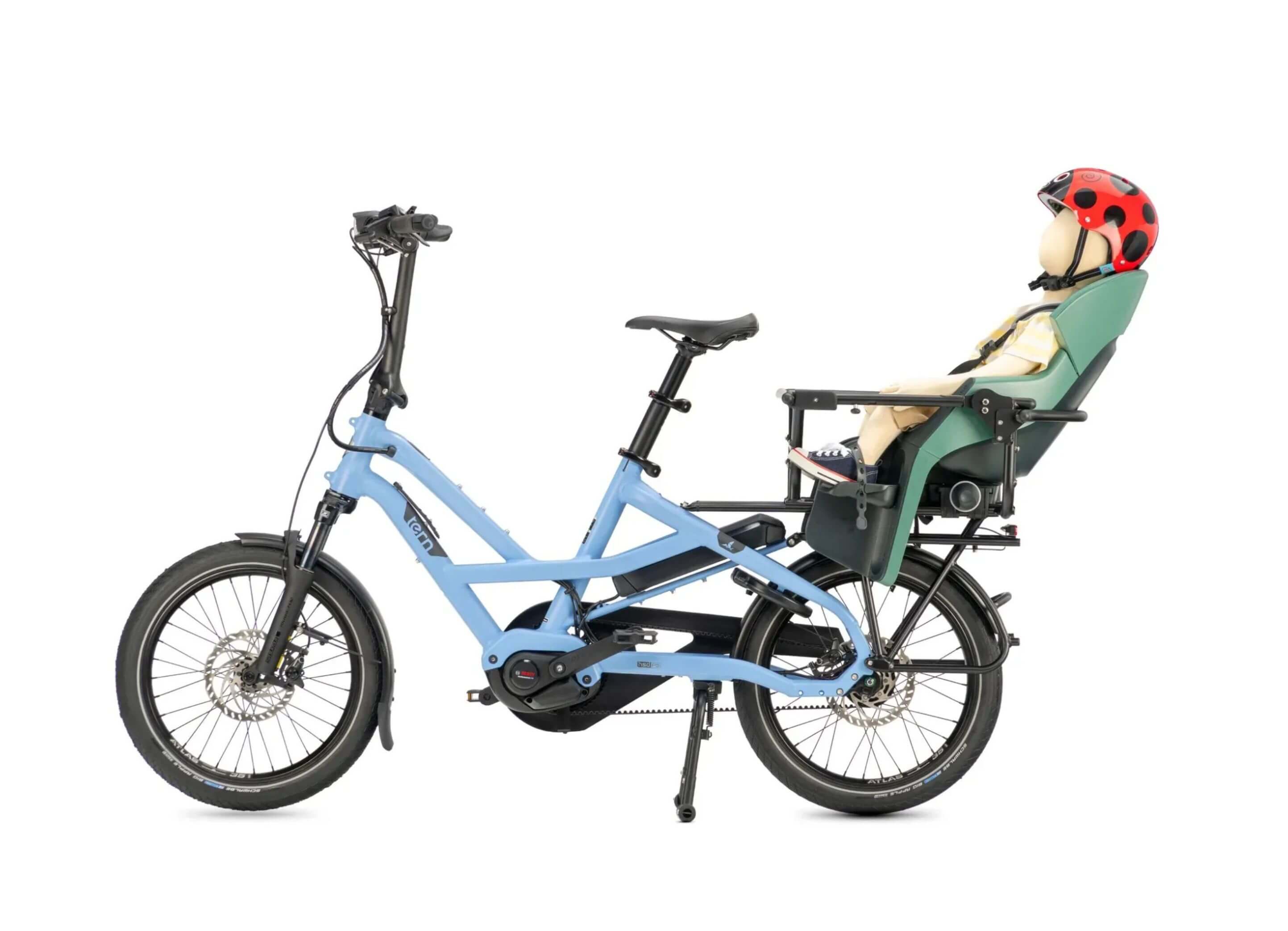 Tern Clubhouse Mini Gen 2 child passenger bars installed on the rear of a Tern cargo e-bike