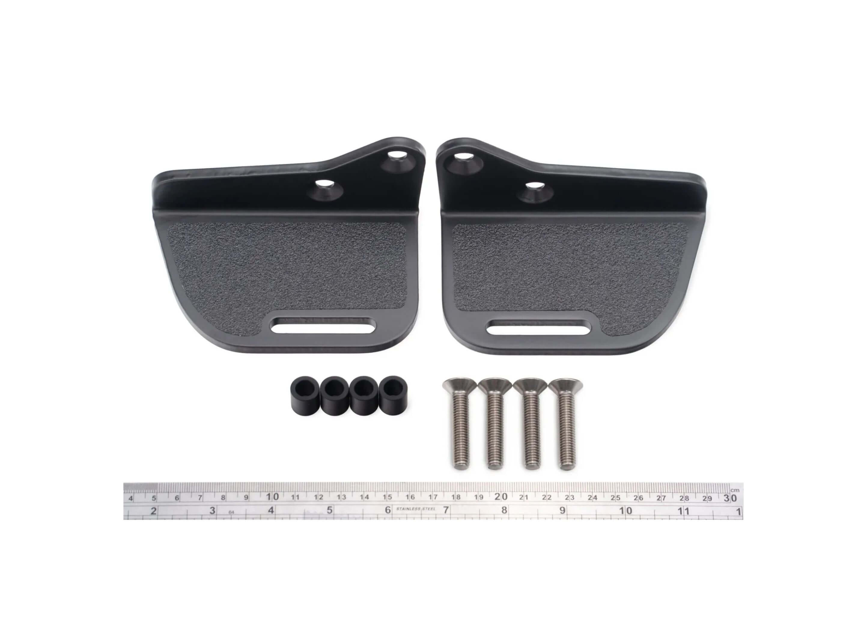 Tern Sidekick Footrests (Gen 3) aluminum foot platform pair with 3M anti-slip surface and Batten Strap slots, shown on a white background