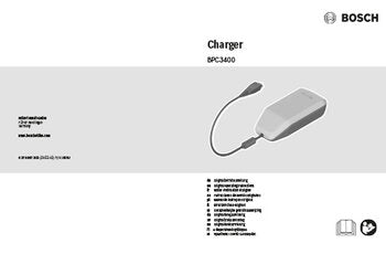 Bosch 4A Charger User Manual