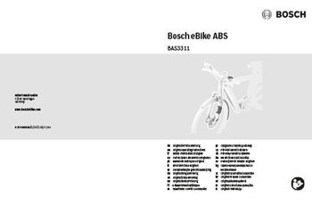 bosch smart system ABS brake user manual