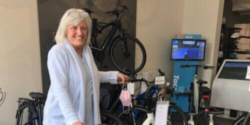 Customer choosing the perfect electric bicycle at Scooteretti Ottawa