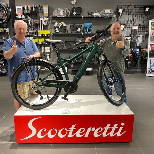 Electric bike delivery day at Scooteretti Ottawa with local rider