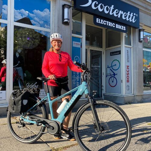 Happy customer with premium eBike from Ottawa electric bike store Scooteretti