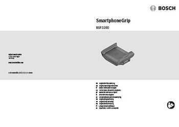Bosch SmartphoneGrip Manual