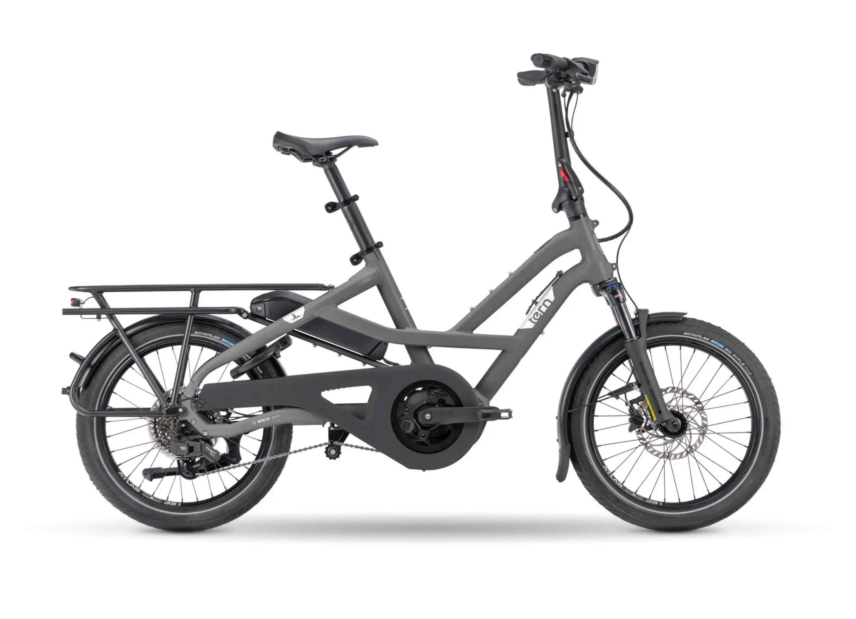 Tern HSD P10e electric cargo bike in Basalt colour