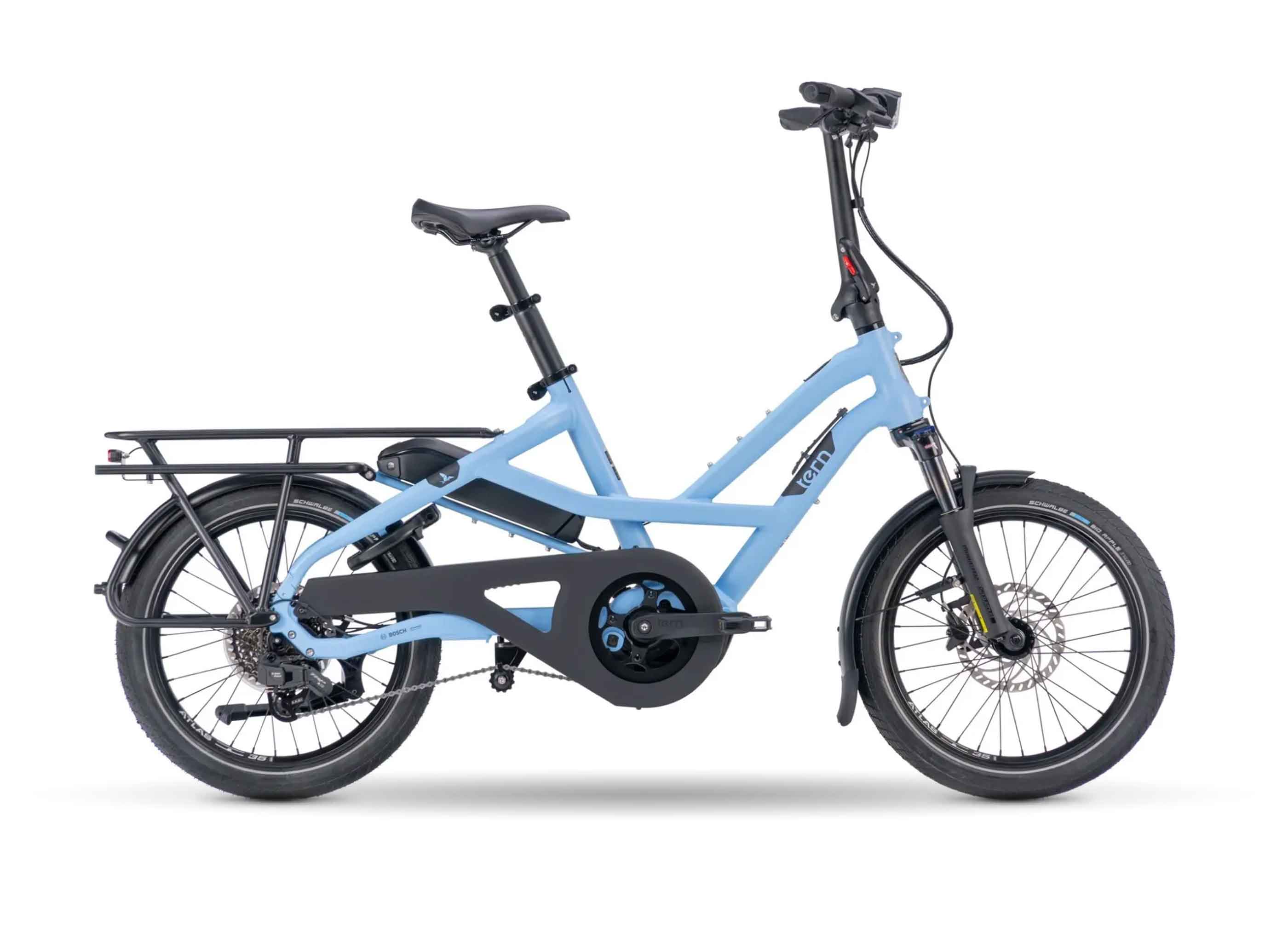 Tern HSD P10e electric cargo bike in Skymist colour